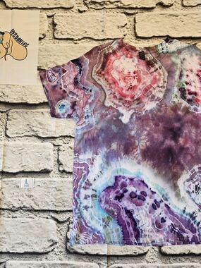 Tie-Dye Kids Short Sleeve Tee - Purple & Pink